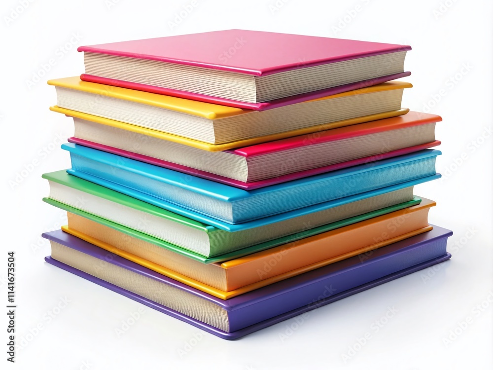 Stacked Textbooks Mockup - White Background Design Template Stacked Textbooks Mockup - White Background Design Template