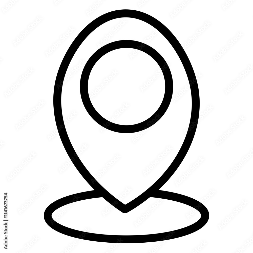 City Find Location Line Icon City Find Location Line Icon