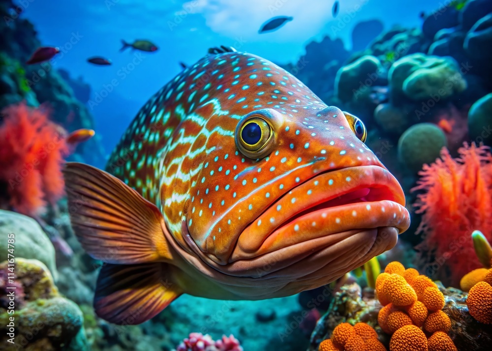 Fototapeta premium Tiger Grouper Underwater Photo - Stunning Marine Life