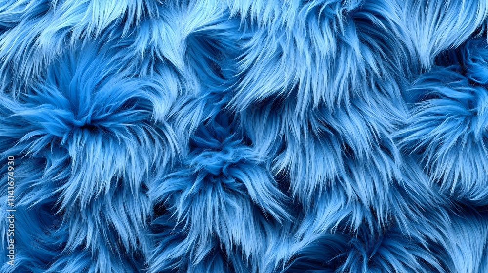 Fototapeta premium Soft and Fluffy Blue Fur Texture for Background and Design Use