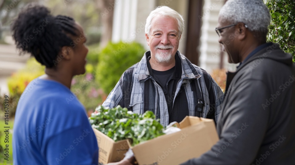 Friendly Community Exchange of Fresh Produce and Smiles