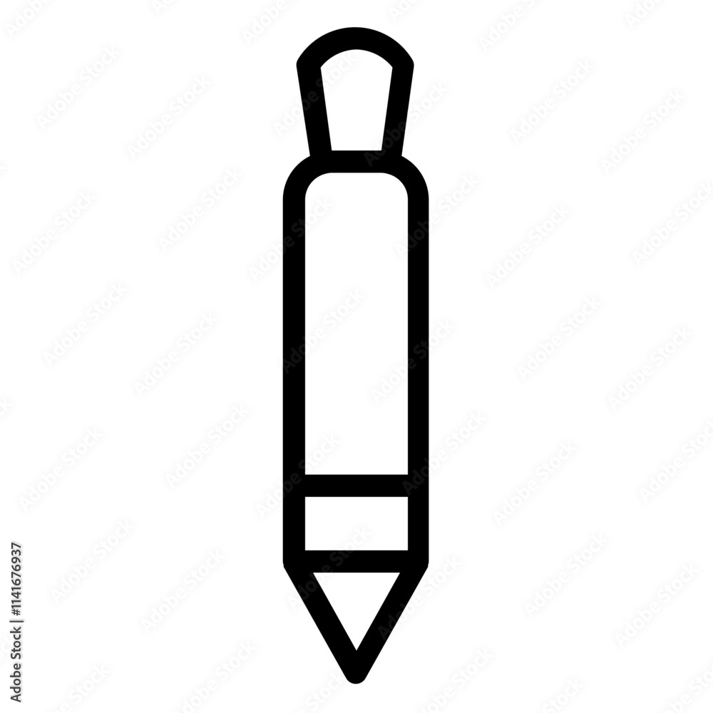 Pen Education Message Line Icon Pen Education Message Line Icon