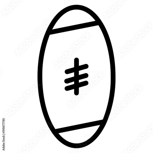 Football Rugby Sport Line Icon