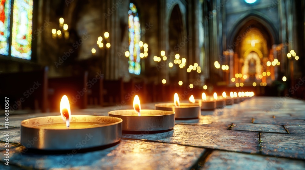 Candlelit altar scene historic church photography serene atmosphere Candlelit altar scene historic church photography serene atmosphere