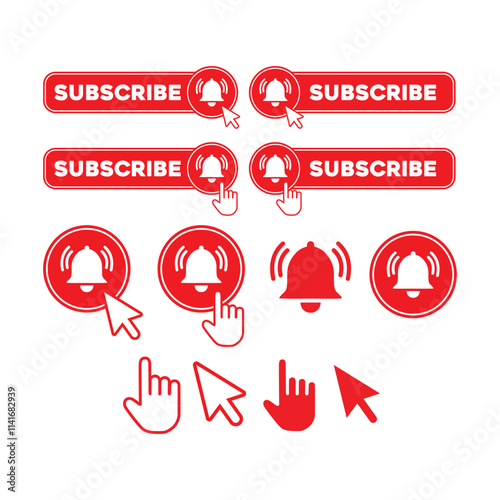 Like, share And Subscribe Social Media Banner Image Vector