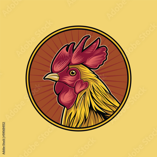 vector logo tamplate rooster  photo