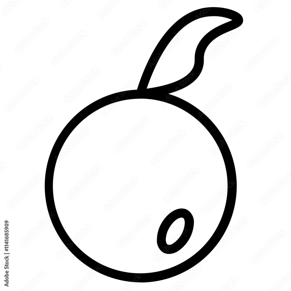 Happy Eat Gift Line Icon Happy Eat Gift Line Icon