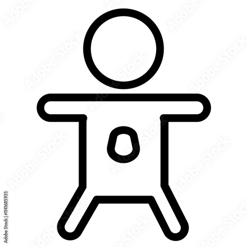 Happy Eat Ginger Line Icon