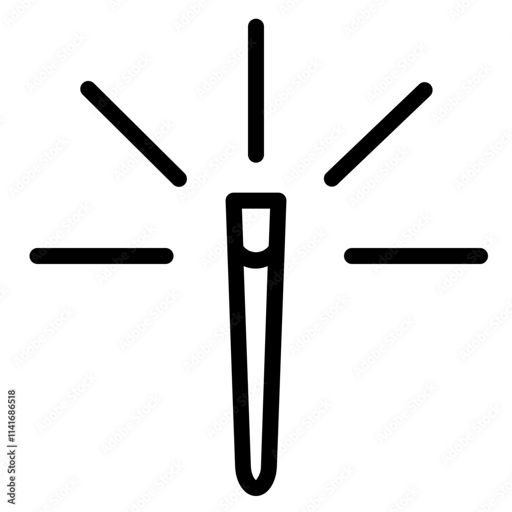Fireworks Sky Rocket Line Icon Fireworks Sky Rocket Line Icon