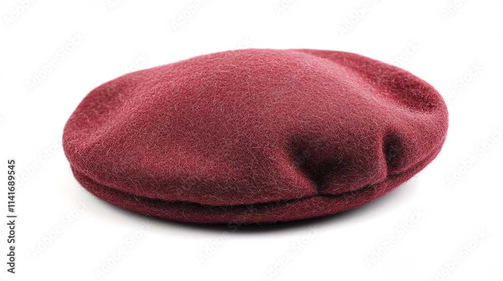 traditional red beret with simple design, perfect for cultural fashion traditional red beret with simple design, perfect for cultural fashion
