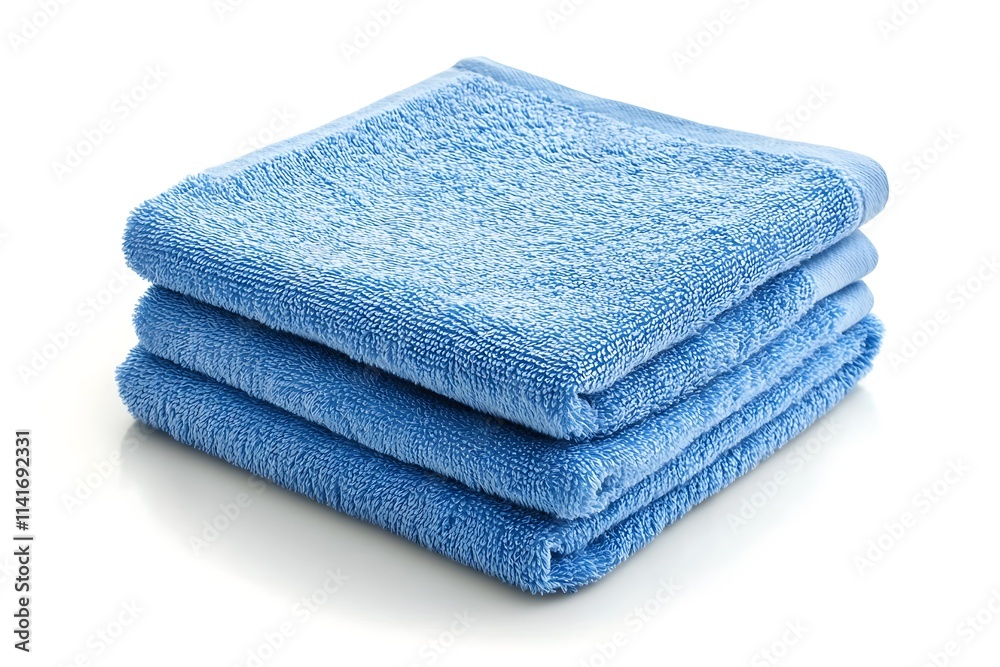 Stack of clean folded towels on white background Stack of clean folded towels on white background