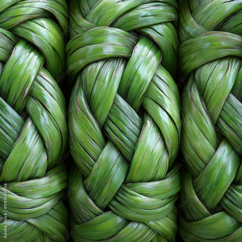 A close-up of intricately braided green leaves, showcasing vibrant color and texture, creating a visually striking natural pattern. A close-up of intricately braided green leaves, showcasing vibrant color and texture, creating a visually striking natural pattern.