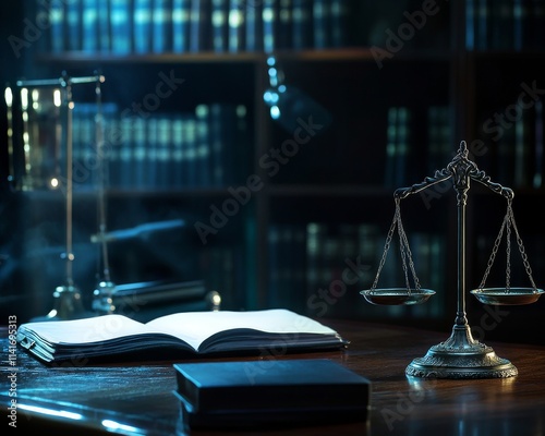 Lady justice holding scales representing artificial intelligence in law. Legal advice on digital technologies, business, finance, intellectual property. Legal consultant, corporate lawyer.