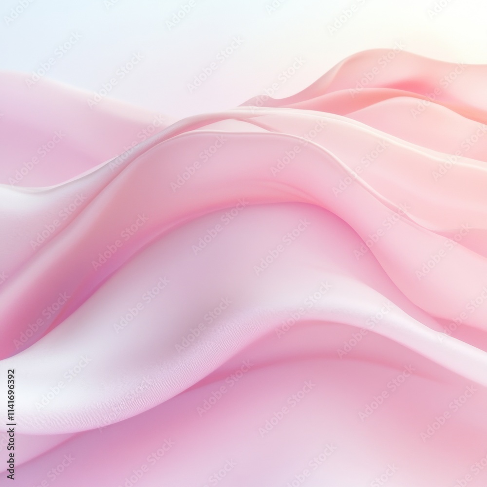 Flowing soft pink waves abstract art digital design calm environment aesthetic viewpoint serenity concept Flowing soft pink waves abstract art digital design calm environment aesthetic viewpoint serenity concept