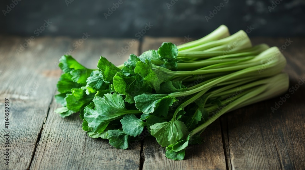 Bountiful Harvest: Fresh Organic Green Vegetables on Wooden Table for Farm-to-Table Concept Bountiful Harvest: Fresh Organic Green Vegetables on Wooden Table for Farm-to-Table Concept