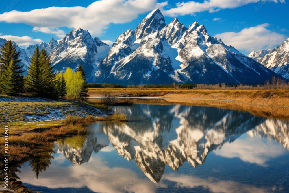landscape and reflection on nature background landscape and reflection on nature background
