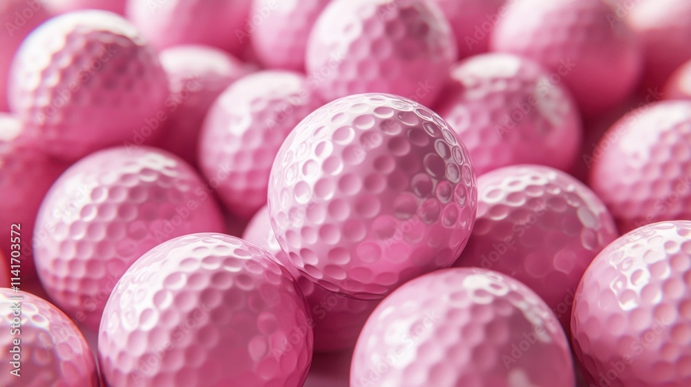 Playful Pink-Patterned Golf Balls Background for Sports Enthusiasts Playful Pink-Patterned Golf Balls Background for Sports Enthusiasts