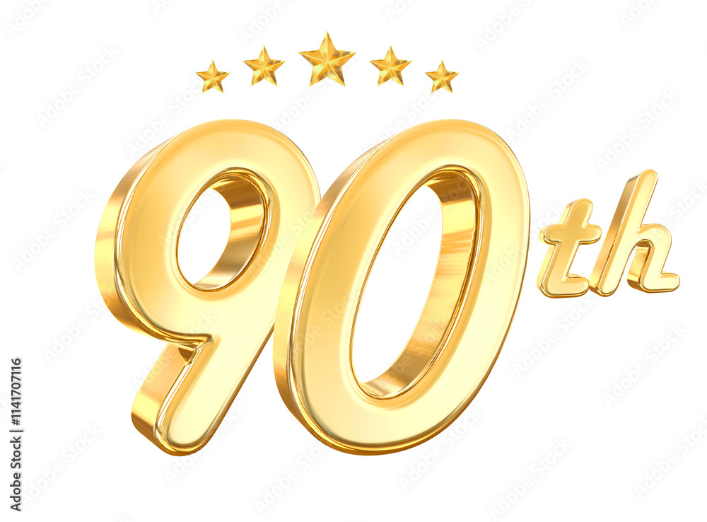 90th Anniversary Gold Number 90th Anniversary Gold Number