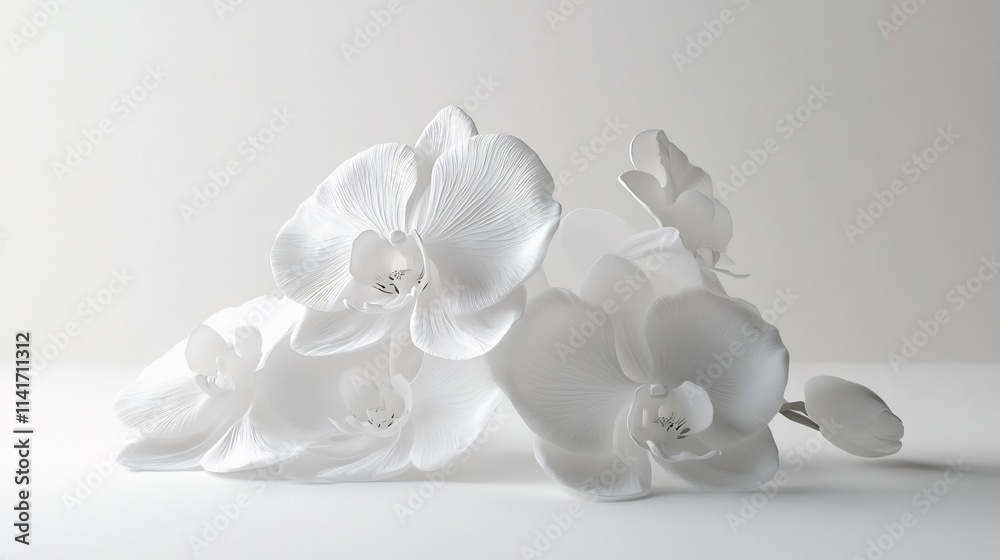 Serene White Orchids in Soft Light: A Study in Purity and Elegance Serene White Orchids in Soft Light: A Study in Purity and Elegance