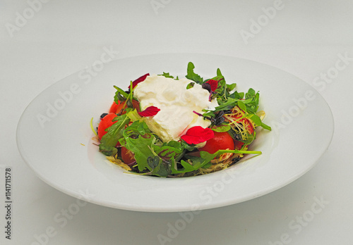 Gemischter salat mit Burrata