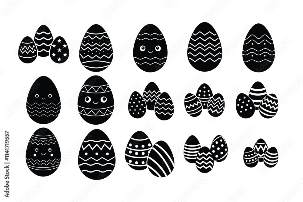 Easter Egg vector silhouette illustration Easter Egg vector silhouette illustration