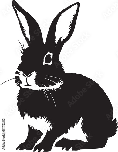 rabbit vector silhouette logo art