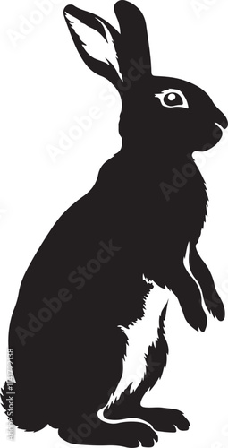 rabbit vector silhouette logo art