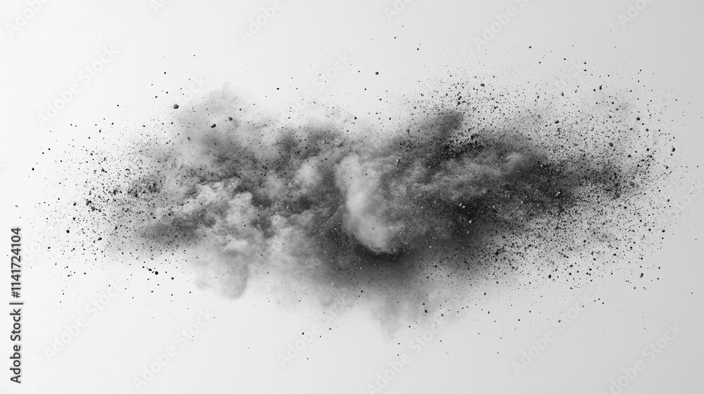 Fine texture of dust particles and grains scattered on a white background, evoking a sense of chaos and imperfection. Ideal for grunge, vintage, and abstract art styles or overlay effect Fine texture of dust particles and grains scattered on a white background, evoking a sense of chaos and imperfection. Ideal for grunge, vintage, and abstract art styles or overlay effect