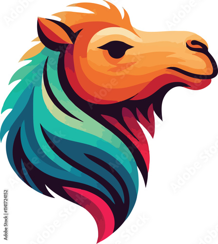 Vector silhouette camel logo art design