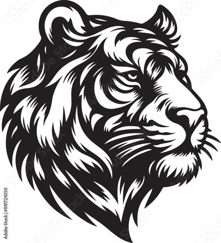 Wallpaper Mural Vector tiger head logo design art Torontodigital.ca