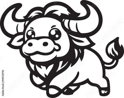 Wallpaper Mural Vector silhouette cow logo art Torontodigital.ca