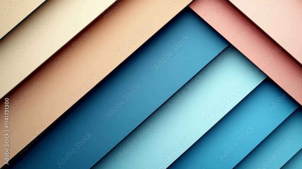Fototapeta premium Abstract diagonal geometric background with pastel colors