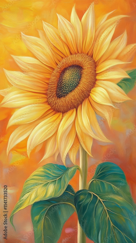 Close-up of a vibrant sunflower on