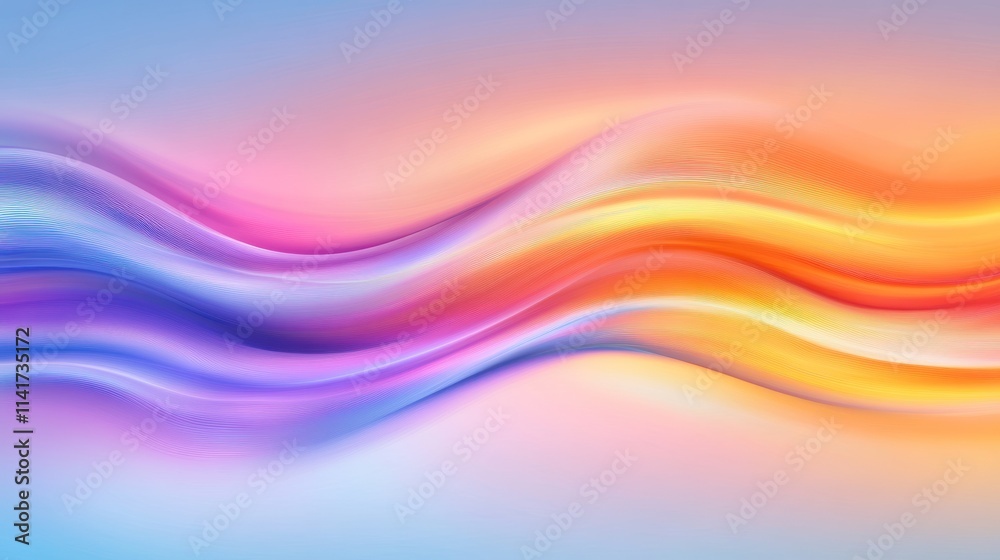 Abstract colorful wavy background with smooth flowing pastel shades of blue, pink, and orange. Abstract colorful wavy background with smooth flowing pastel shades of blue, pink, and orange.