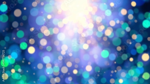 Bokeh light blurs background with white copy space, ideal for fresh and vibrant design projects. Defocused Lights Background with Lens Flare
