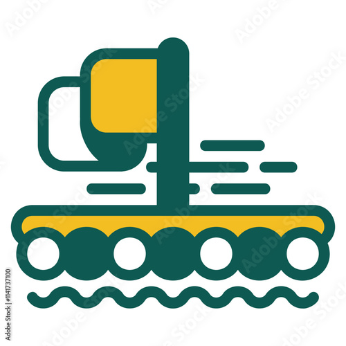 Raft green and yellow color style icon