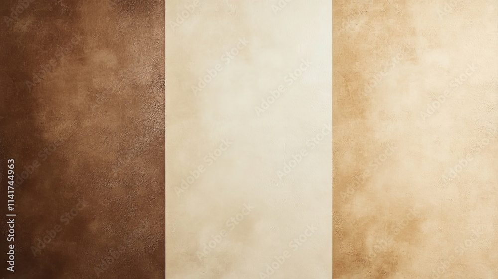 Naklejka premium Brown Beige Cream Gradient Texture Wall, Neutral Tones Background