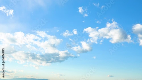 Clear blue sky and clouds