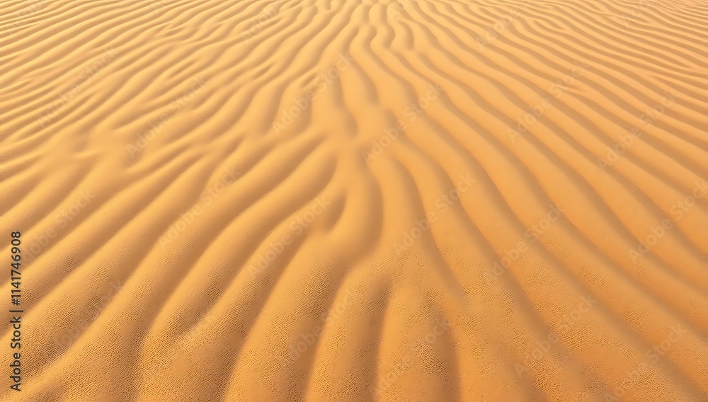 Golden Desert Sand Showing Undulating Wave Patterns Golden Desert Sand Showing Undulating Wave Patterns