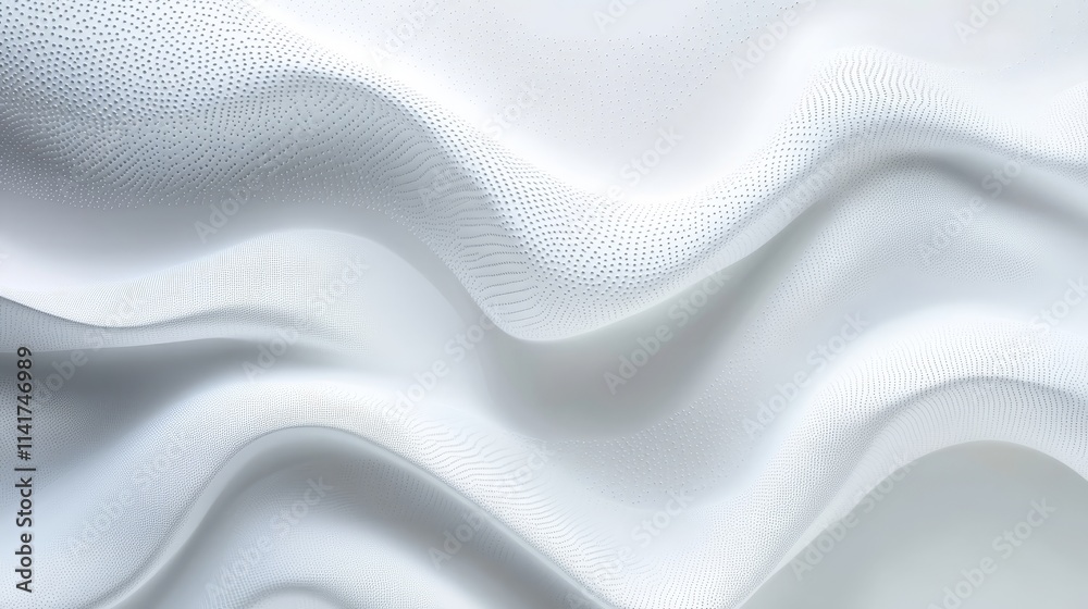 Fototapeta premium Abstract Waves Textured Digital Background, Monochromatic Art, Modular Design