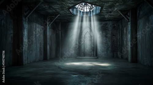 Whispers of truth in a mysterious room abandoned location dark interior eerie atmosphere captivating concept