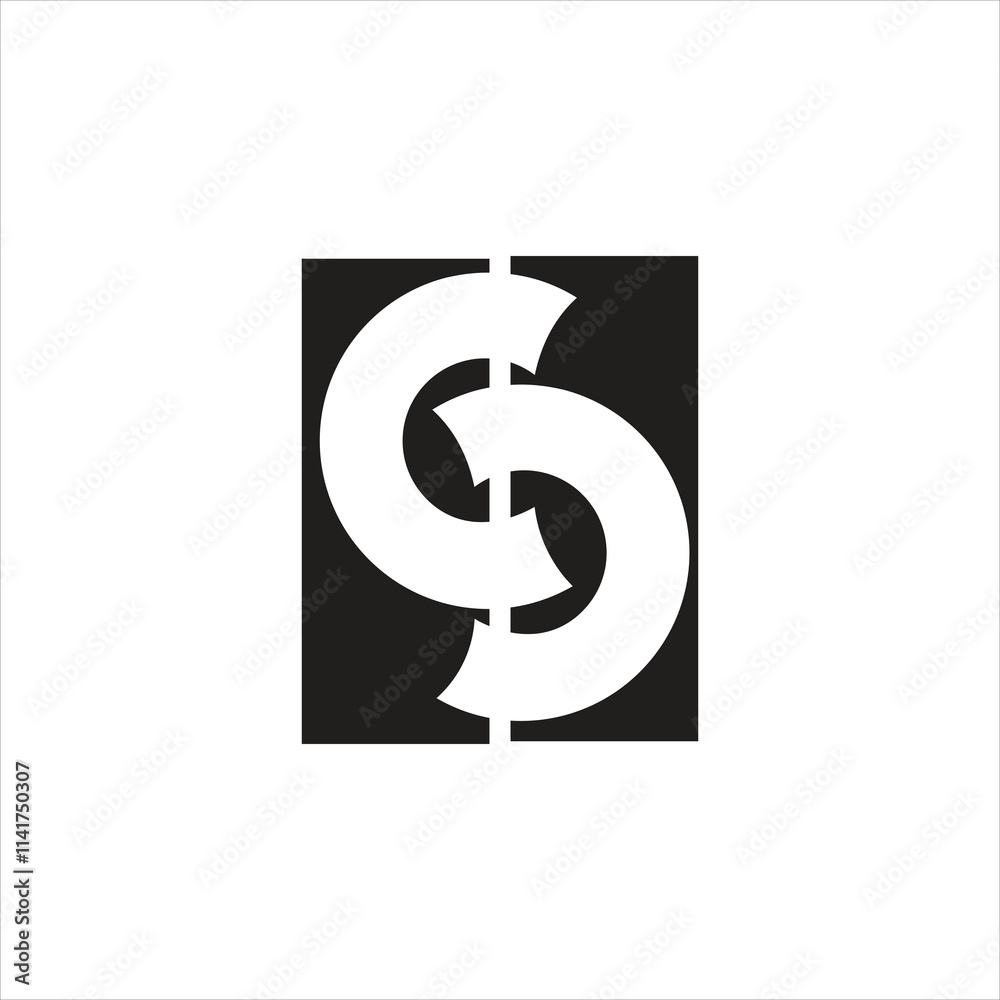 Letter S modern negative space unique and stylish Logo design