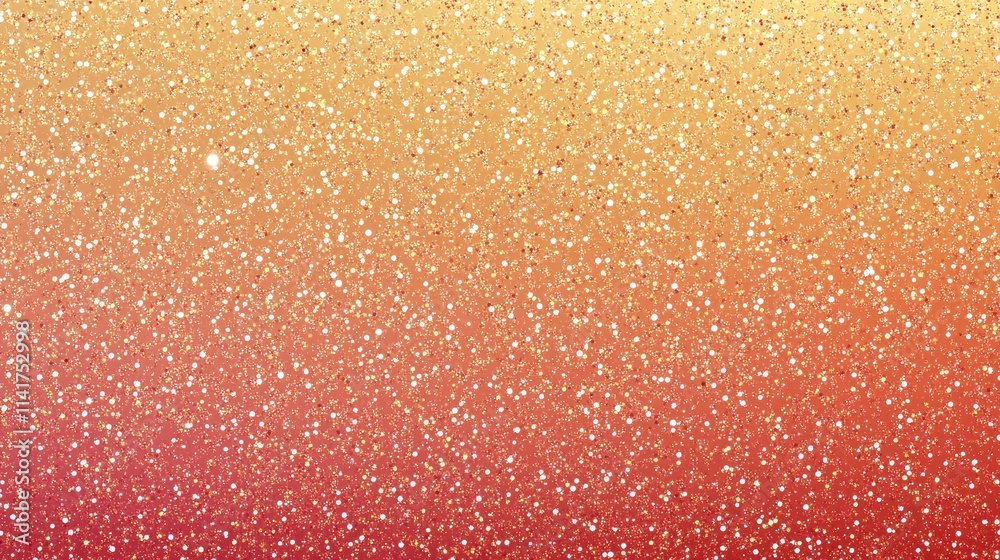 Fototapeta premium Glitter background, gold and red gradient, sparkling dots, festive look