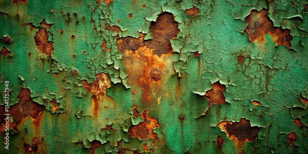 Abstract Texture of Aged Teal and Rust Metal Surface with Peeling Paint Abstract Texture of Aged Teal and Rust Metal Surface with Peeling Paint