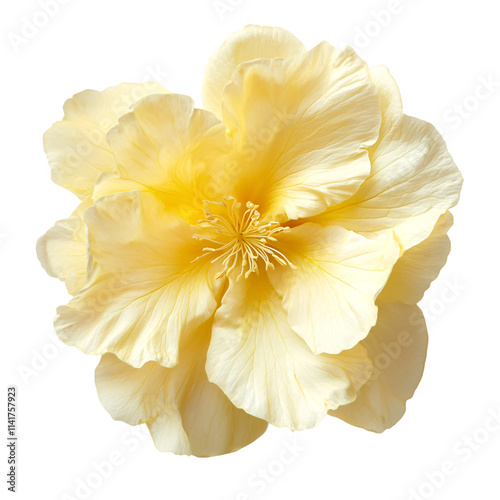 Yellow flower isolated on transparent background