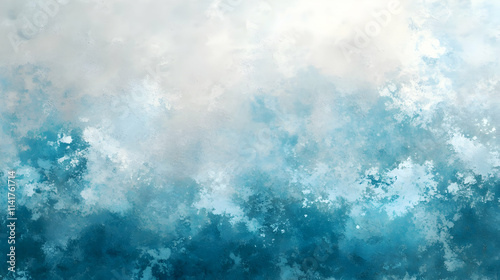 Abstract blue and white watercolor wash texture background.