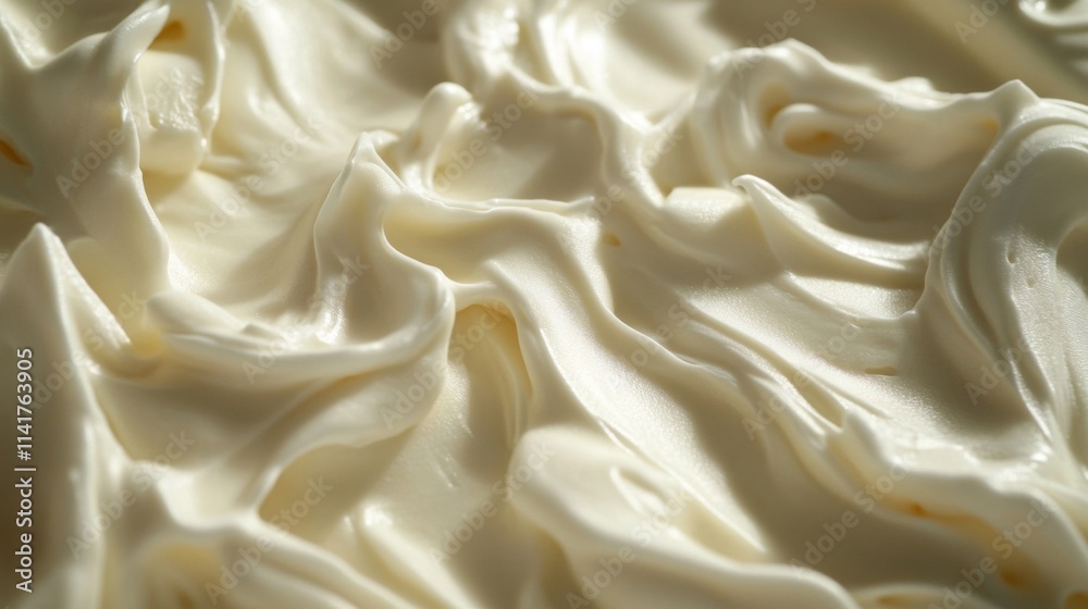 Creamy Swirled Whipped Dessert Texture Background Creamy Swirled Whipped Dessert Texture Background