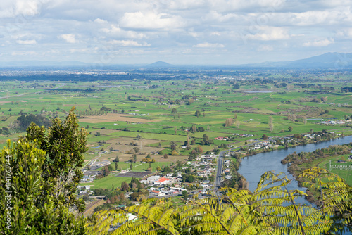 Aerial view of the north Waikato region, New Zealand
