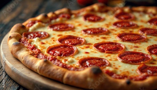 Chicago-Style Pizza Close-Up photo