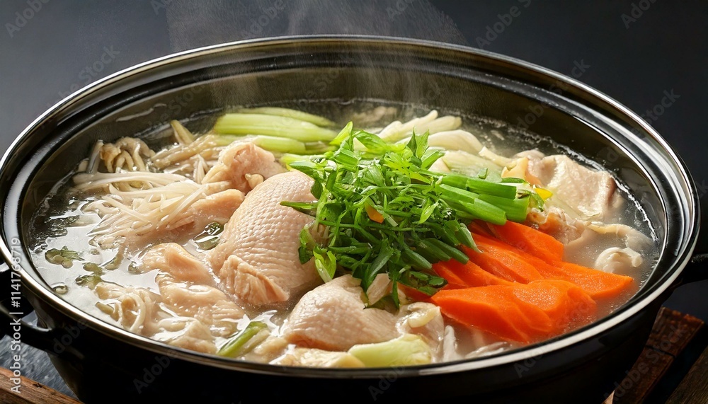 冬の鍋 水炊き 冬の鍋 水炊き